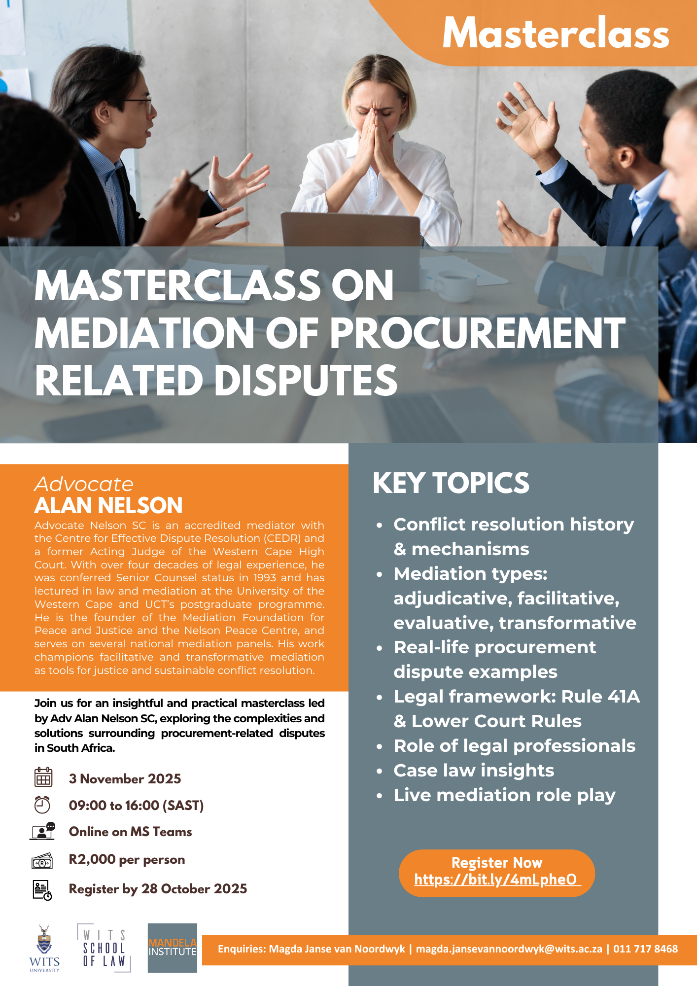 Masterclass on Mediation of Procurement Related Disputes Masterclass on Mediation of Procurement Related Disputes